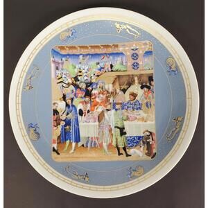 Vintage 1977 Porcelain De Limoges Plate by Jean Dutheil 9.75"